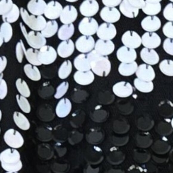 Women's French Connection black short skirt w/white& black Sequins Size 4 - Picture 4 of 8